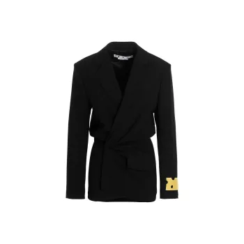 OFF WHITE Dry Wo Twist Blazer Dress Black