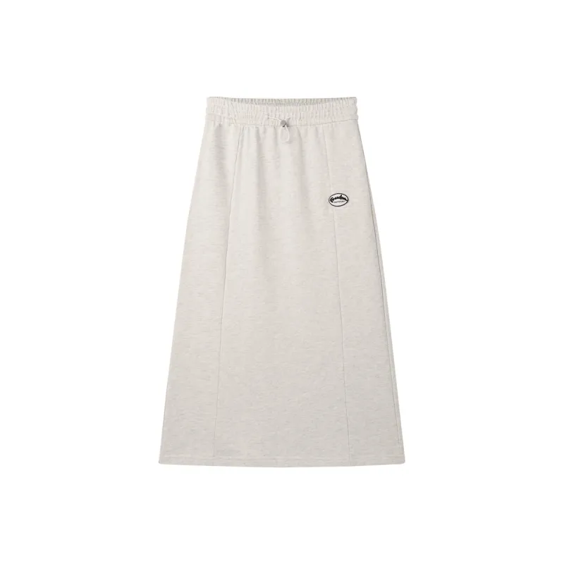 LEDIN Knit Long Skirts Women's Light Gray-0