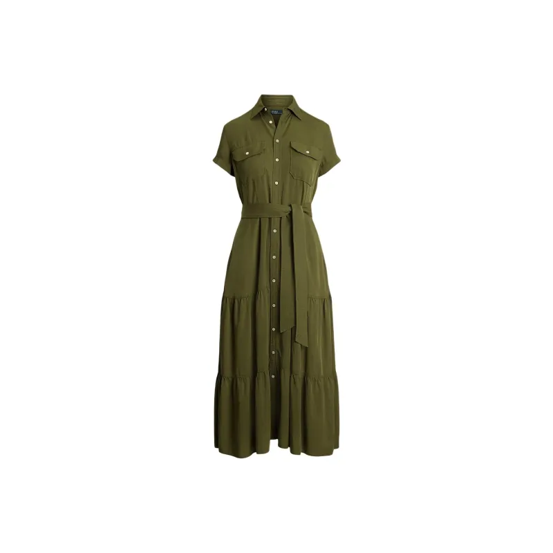 Polo Ralph Lauren Short Sleeved Dresses Women's Green-0