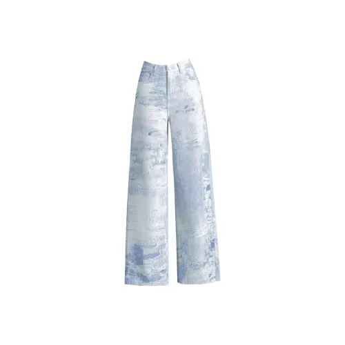 You Cow Me Pants Loose Fit Wide Leg Pants Women's