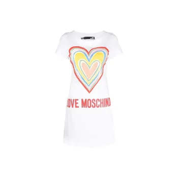 MOSCHINO Short Sleeved Dresses Women's White