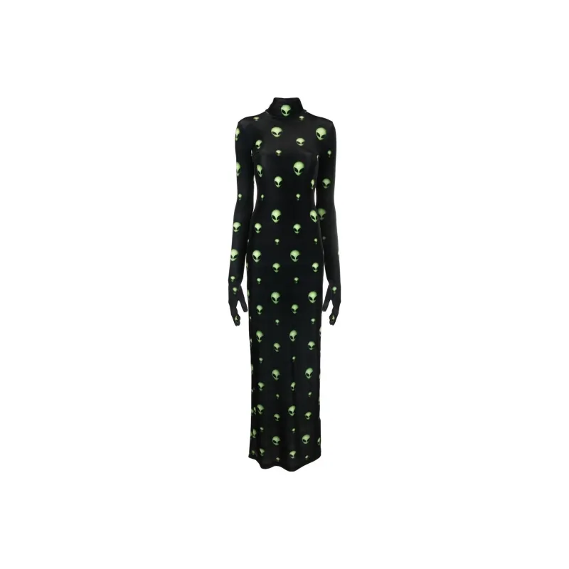 Vetements Long-Sleeved Dresses Women's Black-0