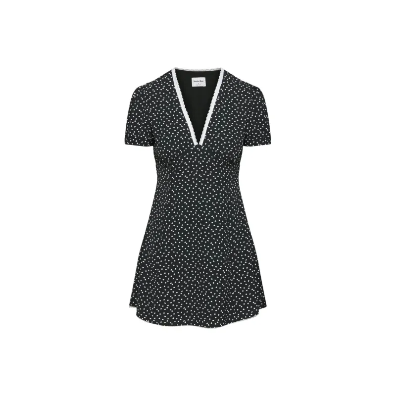 ARITZIA FW24 Sunday Best Mille Dress Short-Sleeved Dresses Women's Black/White-0