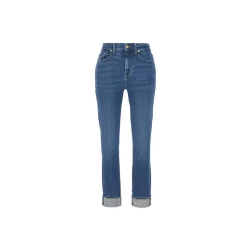 SEVEN FOR ALL MANKIND Mid-Rise Slim-Cut Jeans