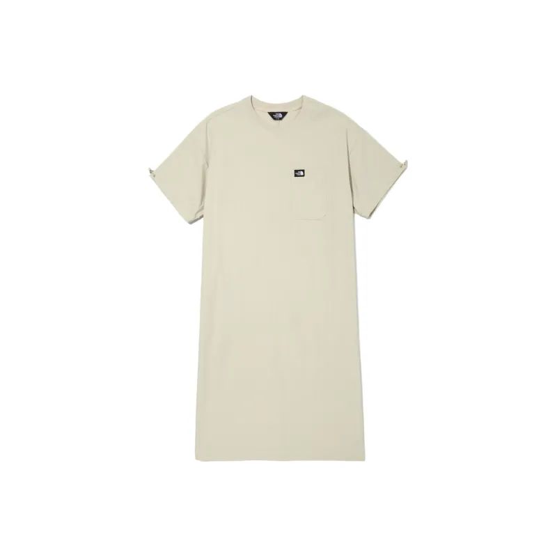 THE NORTH FACE Short Sleeved Dress Women's Beige Yellow-0