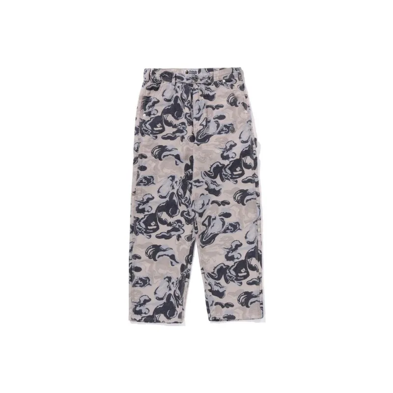 Bape Art Camo Gobelin Work Pants Blue-2