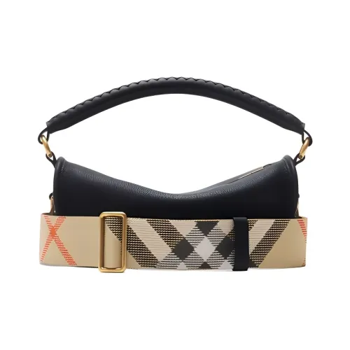Burberry Cow Leather Shoulder Bag Women's Black
