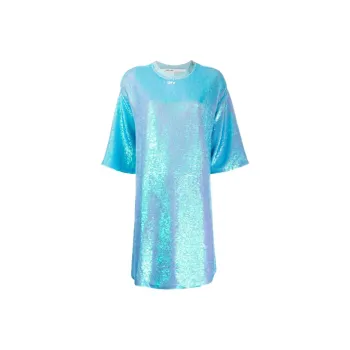 OFF-WHITE Ss20 Long-Sleeved Dresses Women's Blue