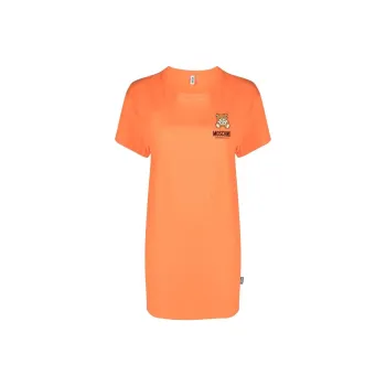 MOSCHINO Short Sleeved Dresses Women's Orange