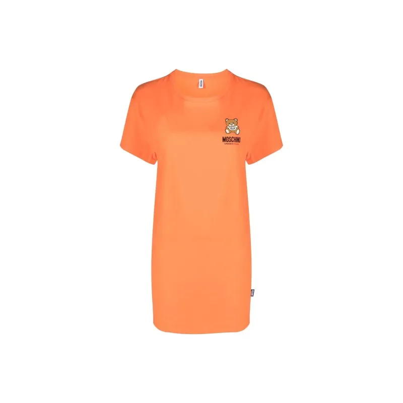 MOSCHINO Short Sleeved Dresses Women's Orange-0