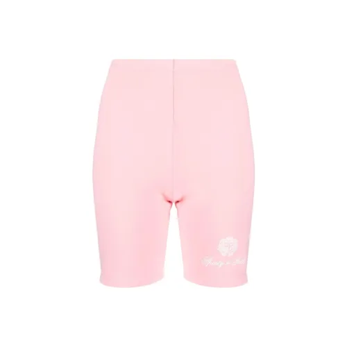 SPORTY & RICH Logo Printed Elasticated Waistband Shorts