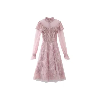JINYE ORIENTAL A Line Skirt Dress Dream Purple