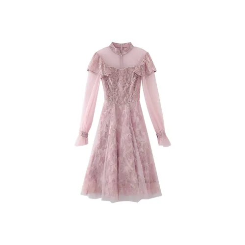 JINYE ORIENTAL A Line Skirt Dress Dream Purple