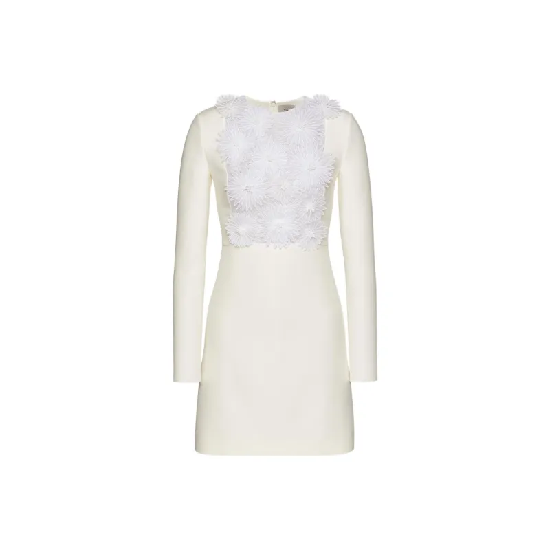 Valentino Long-Sleeved Dresses Women's White-0