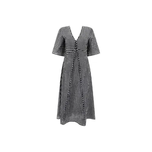 LOEWE Checked Midi Dress