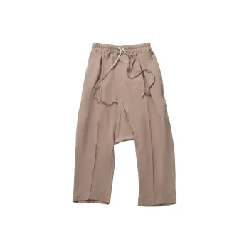 RICK OWENS Crepe Drawstring Cropped Pants Flesh