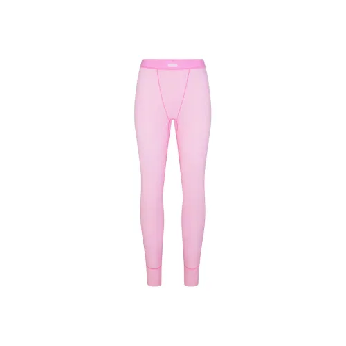 SKIMS Valentine's Day COTTON RIB LEGGING Leggings Women's BUBBLE GUM/Bubble Gum Color