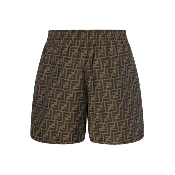 FENDI Canvas Shorts Brown