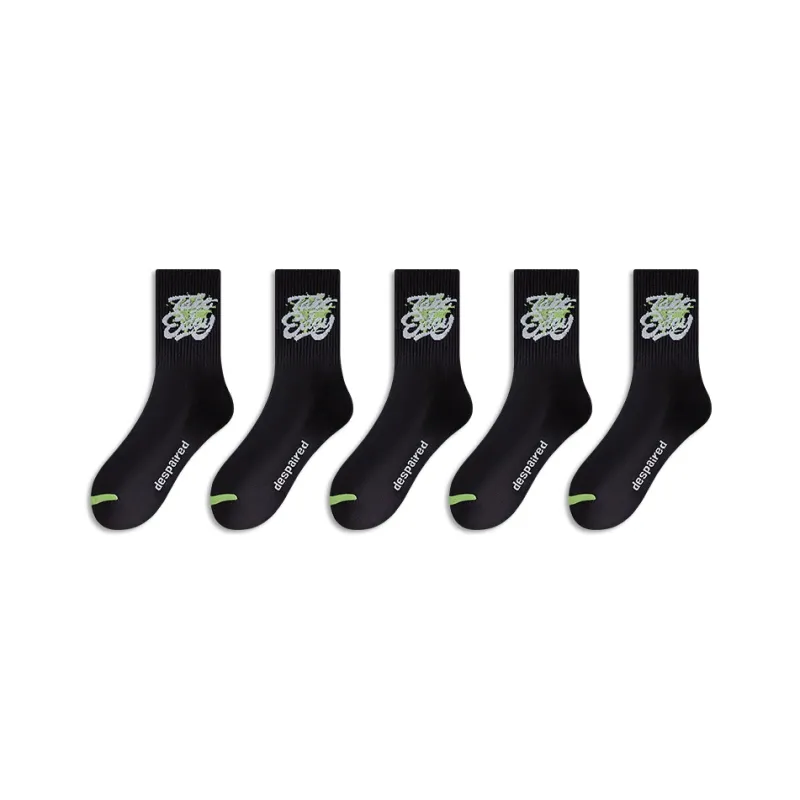 Taste The Color Mid Calf Socks Unisex 5 Pack-9