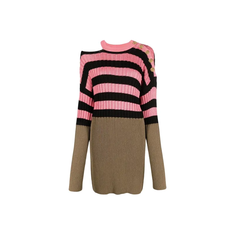 BALMAIN Long-Sleeved Dresses Women's Pink-0