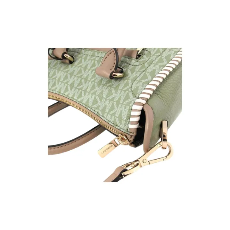 MICHAEL KORS Carine Canvas Shoulder Bag, Crossbody Bag, Handbag Extra Small Women's Fruit Green-4