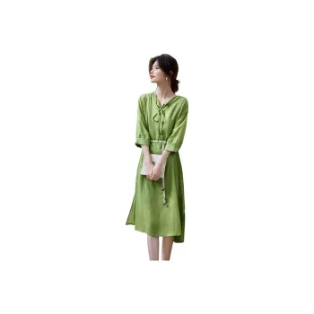 XWI Long Sleeved Dress Women's Green