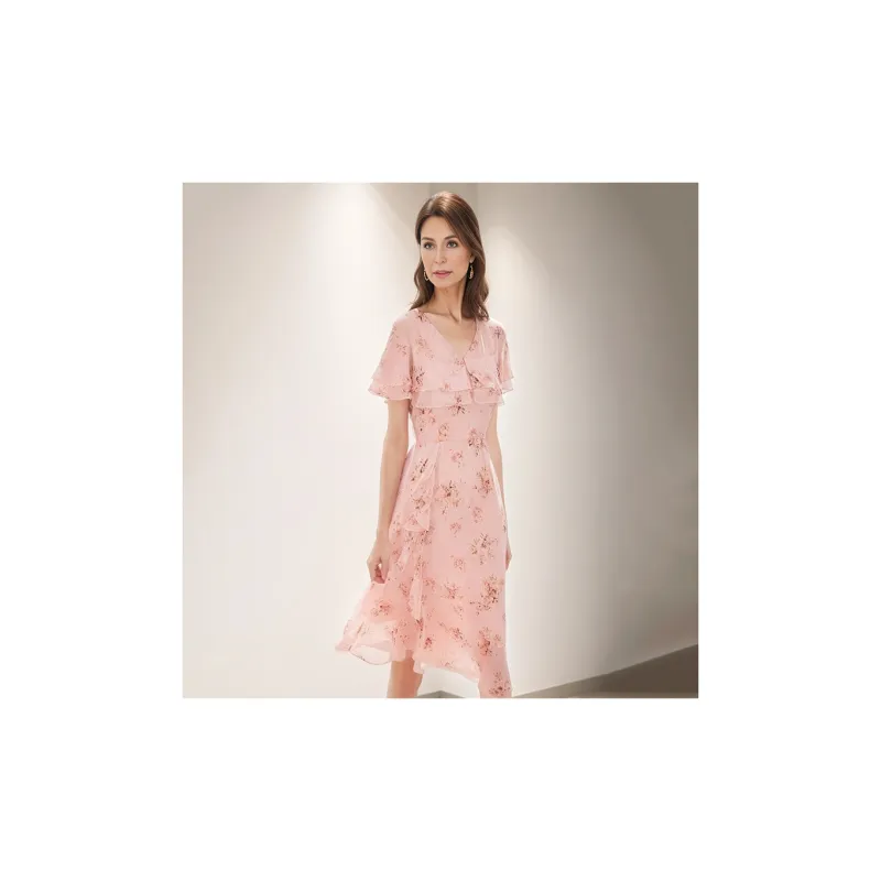 Mapping Short Sleeved Dresses Women's Pink-2