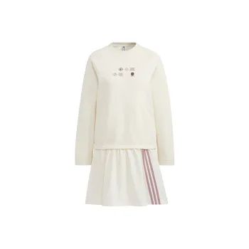 Adidas Neo Long Sleeved Dresses Women's White