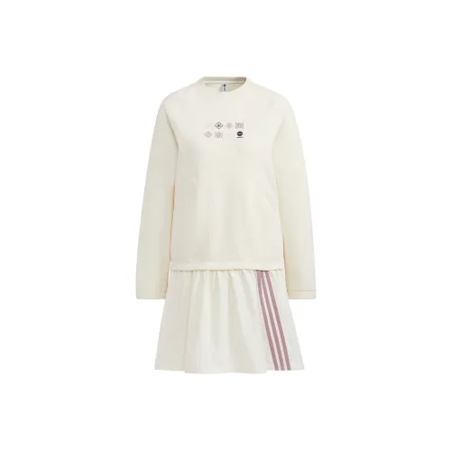Adidas Neo Long Sleeved Dresses Women's White