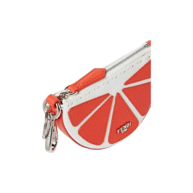 FENDI Calfskin Bag Charm Bag Merch Unisex Red-1