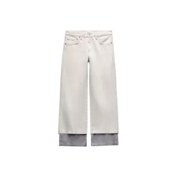 ZARA Trf Jeans Women's White/Gray