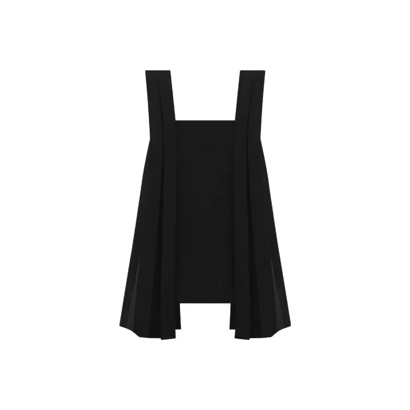 WE11DONE Pleat detail Sleeveless Minidress-0