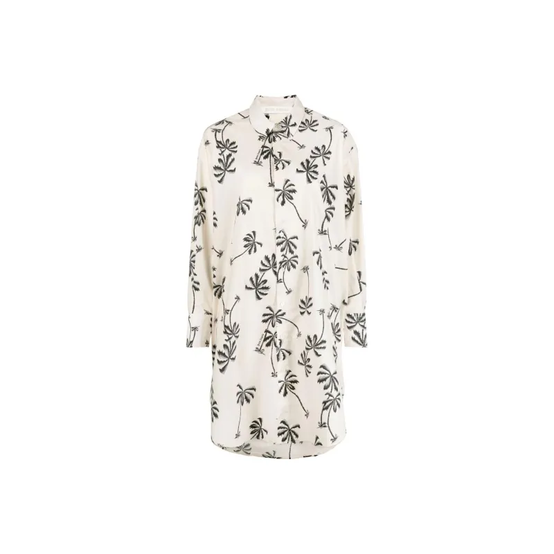 PALM ANGELS Graphic print Cotton Shirt Dress-0
