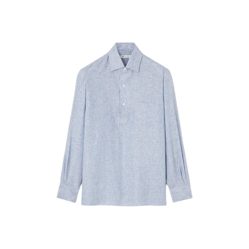 Loro Piana Polo Shirt Men's Light Indigo-0