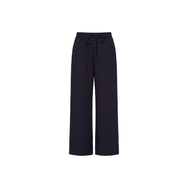 Valentino Optical V High Waist Cropped Trousers-0