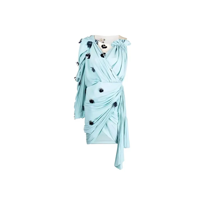 Lanvin FW22 Long Sleeved Dress Women's Green-0