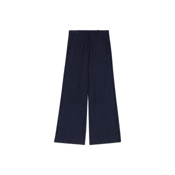 Maje Pinstriped Mid rise Flared Trousers