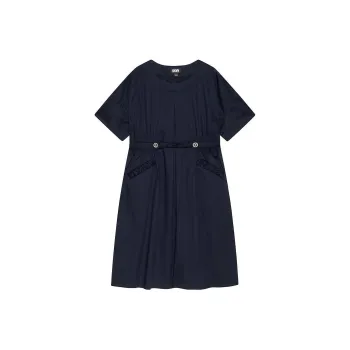 DKNY SS24 Short Sleeved Dress Women's Navy Blue
