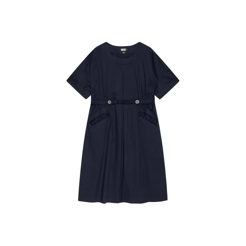 DKNY SS24 Short Sleeved Dress Women's Navy Blue-0