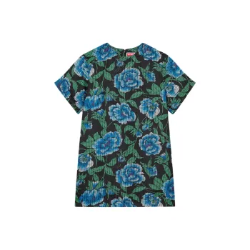KENZO Peonies Floral Pattern T Shirt Dress