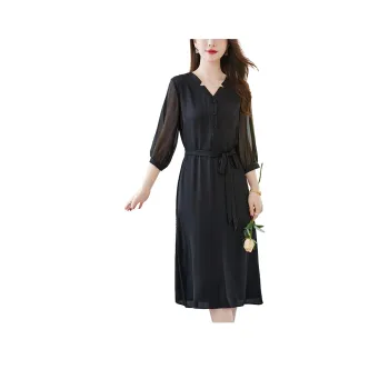 To The West Long Sleeved Dresses Women's Black