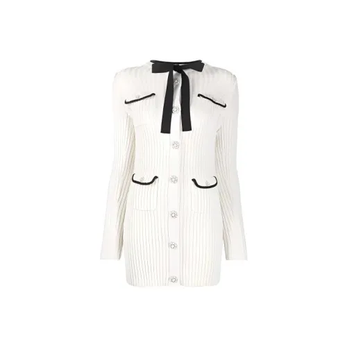 Self portrait Long Sleeved Dresses Women's Ivory White