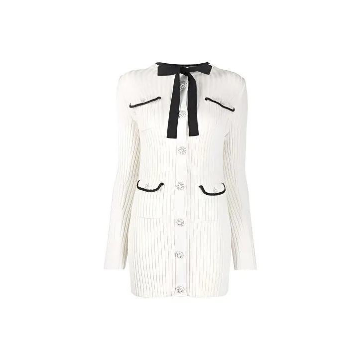 Self portrait Long Sleeved Dresses Women's Ivory White-0