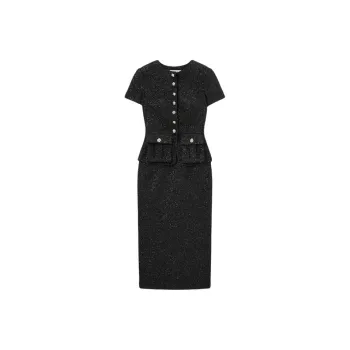 Self portrait Tinsel Boucle Tailored Midi Dress