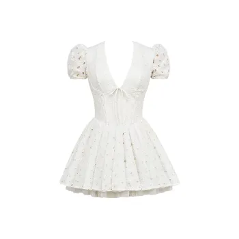 HOUSE OF CB IMANI Short-Sleeved Dresses Women's Snowdrop/White Cashmere