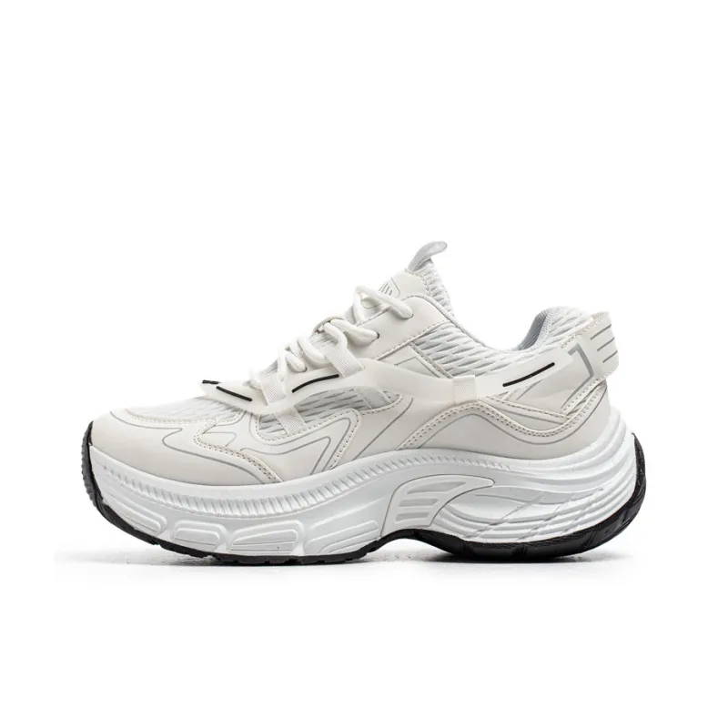 OUGLEMEN Slip Resistant, Abrasion Resistant, Breathable Coverage Low Top Chunky Sneakers Men's-1
