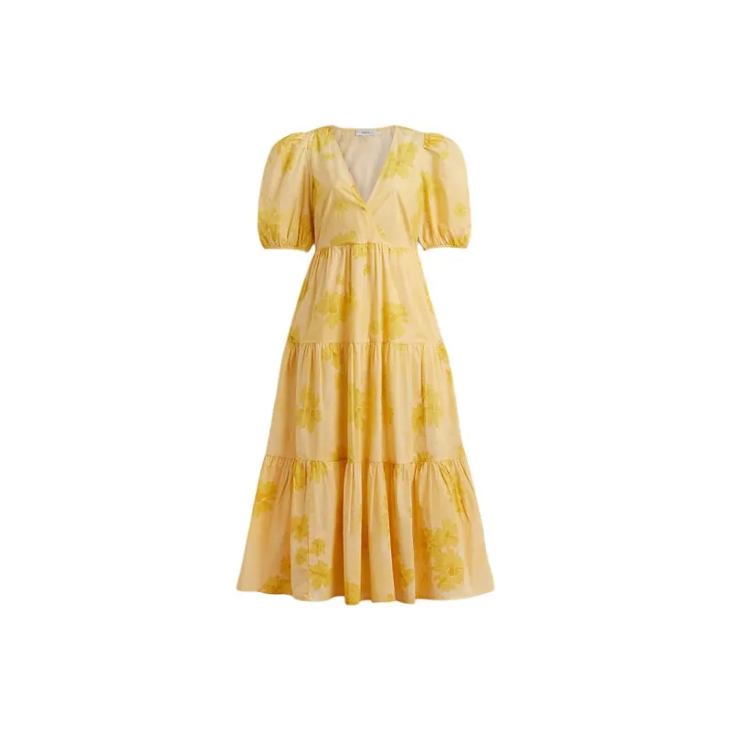 COACH SS24 Short Sleeved Dress Women's Yellow-0