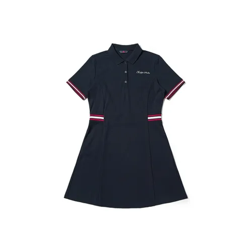 Kappa Short Sleeved Dresses Women's Midnight Blue