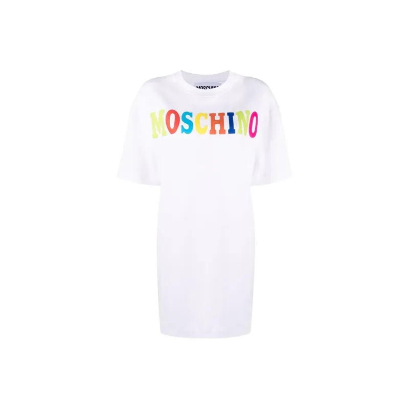 MOSCHINO Short Sleeved Dresses Women's White-0