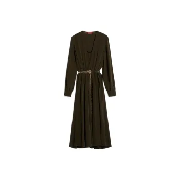 MaxMara Studio Long Sleeved Dress Women's Khaki